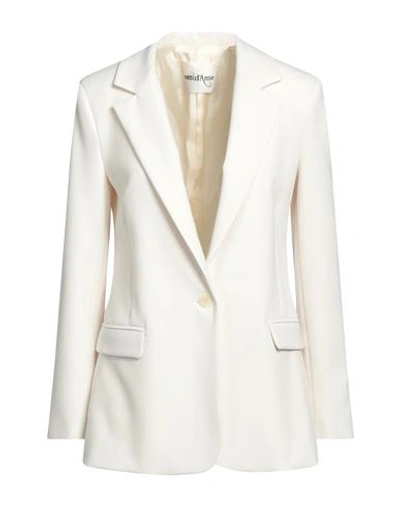 Shop Ottod'ame Woman Blazer Ivory Size 4 Polyester, Viscose, Elastane In White