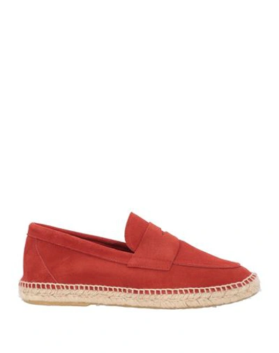 Shop Abarca Man Espadrilles Red Size 8 Leather