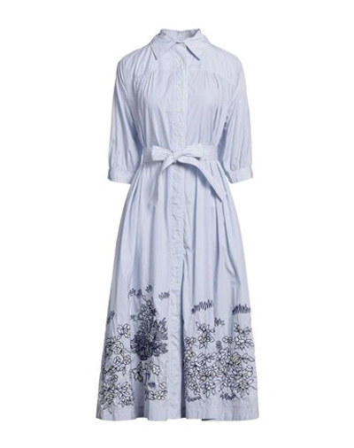 Shop Mii Woman Midi Dress Sky Blue Size Xl Cotton
