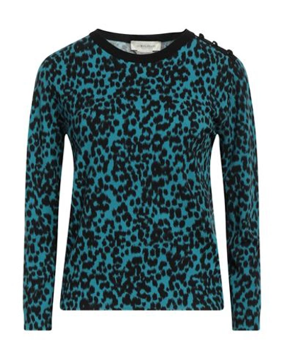 Shop Anna Molinari Woman Sweater Blue Size S Viscose, Elastane