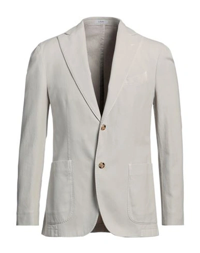 Shop Boglioli Man Blazer Light Grey Size 40 Cotton, Silk