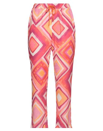 Shop Olla Parèg Olla Parég Woman Pants Fuchsia Size 6 Polyester In Pink