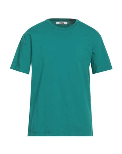 Shop Mauro Grifoni Grifoni Man T-shirt Deep Jade Size L Cotton In Green