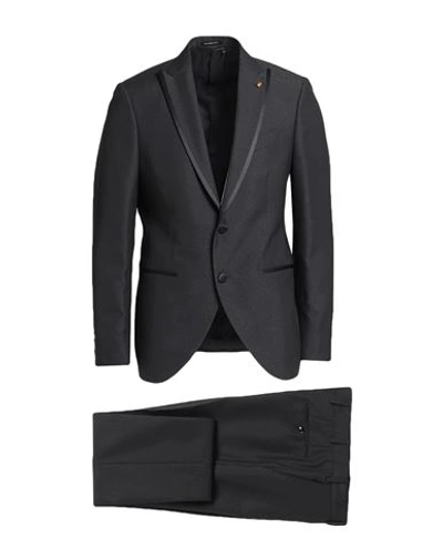 Shop Sartoria Latorre Man Suit Black Size 44 Cotton, Polyester