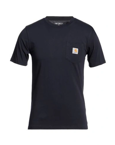 Shop Carhartt Man T-shirt Navy Blue Size Xs Cotton