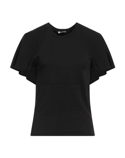 Shop Merci .., Woman T-shirt Black Size S Cotton