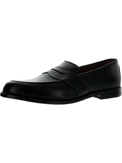 Shop Allen Edmonds Mens Leather Slip On Loafers In Black