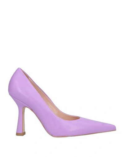 Shop Liu •jo Woman Pumps Light Purple Size 8 Soft Leather