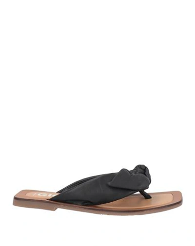 Shop Gioseppo Woman Thong Sandal Black Size 6.5 Leather