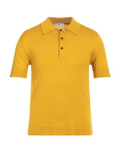 Shop Pt Torino Man Sweater Ocher Size 44 Cotton, Silk In Yellow