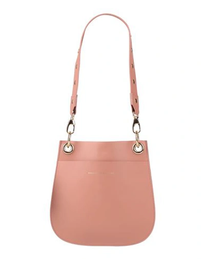 Shop Marjana Von Berlepsch Woman Shoulder Bag Pastel Pink Size - Leather