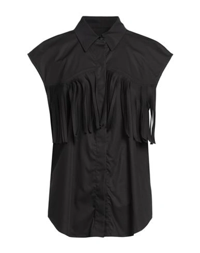 Shop Dondup Woman Shirt Black Size 8 Cotton, Elastane
