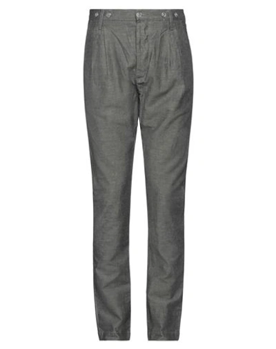 Shop Novemb3r Man Pants Steel Grey Size 33 Cotton, Linen