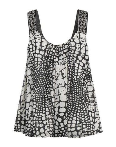 Actitude By Twinset Woman Top Black Size S Cotton, Viscose, Polyester, Polyamide In Black