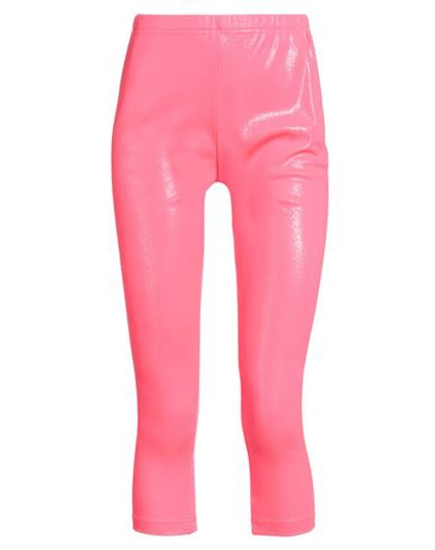 Shop Junya Watanabe Woman Leggings Fuchsia Size M Polyester In Pink