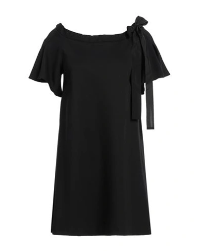 Shop Pinko Woman Mini Dress Black Size 8 Viscose, Polyamide, Elastane, Polyester