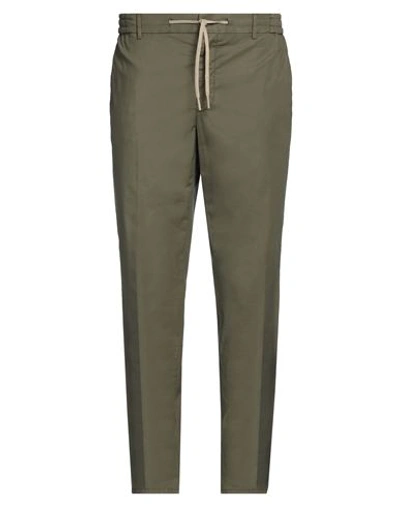 Shop Berwich Man Pants Military Green Size 42 Cotton, Lyocell, Elastane
