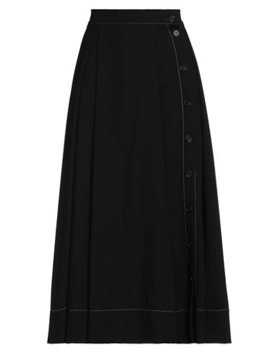 Shop Shi.rt Milano Shi. Rt Milano Woman Midi Skirt Black Size 6 Polyester, Viscose, Elastane, Virgin Wool