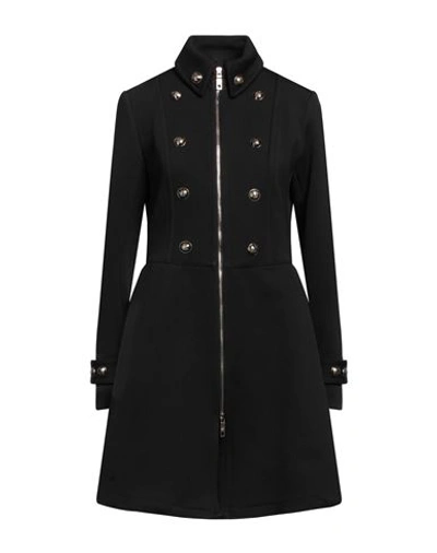 Shop Gil Santucci Woman Coat Black Size 10 Polyester, Elastane