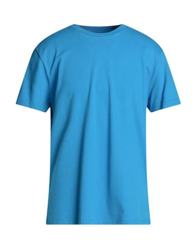 Shop Colmar Man T-shirt Azure Size S Cotton, Elastane In Blue