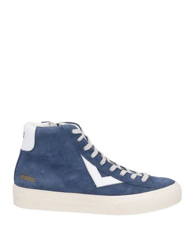 Shop 4b12 Man Sneakers Slate Blue Size 9 Soft Leather