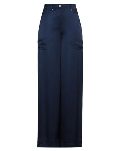Shop Alberta Ferretti Woman Pants Blue Size 4 Acetate, Silk
