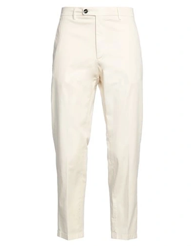 Shop Be Able Man Pants Cream Size 35 Cotton, Elastane In White