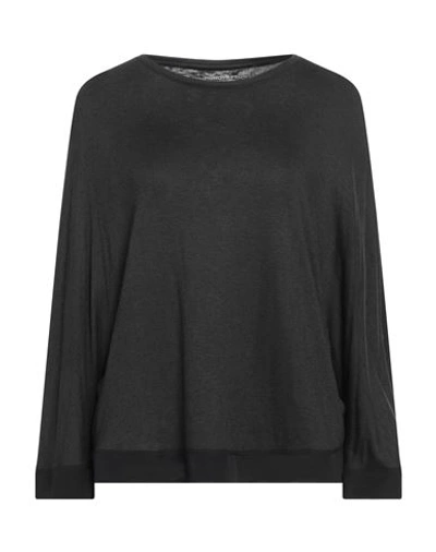 Shop Purotatto Woman T-shirt Steel Grey Size S Viscose, Silk, Modal, Wool