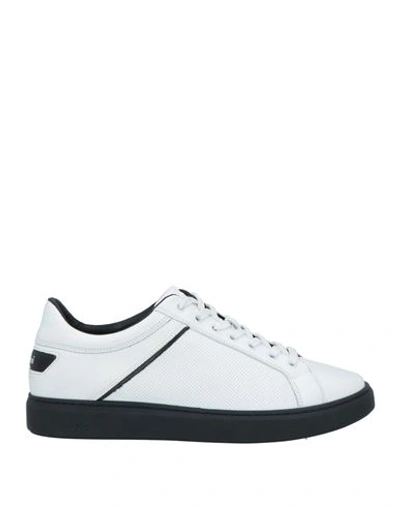 Shop Baldinini Man Sneakers White Size 9.5 Leather