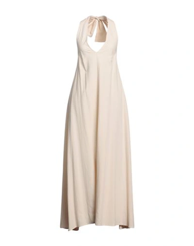 Shop Compagnia Italiana Woman Maxi Dress Cream Size 2 Viscose, Linen In White