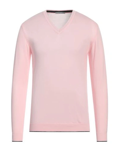 Shop Grey Daniele Alessandrini Man Sweater Light Pink Size 48 Cotton