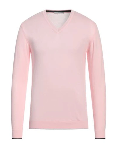 Grey Daniele Alessandrini Man Sweater Light Pink Size 48 Cotton In Pink