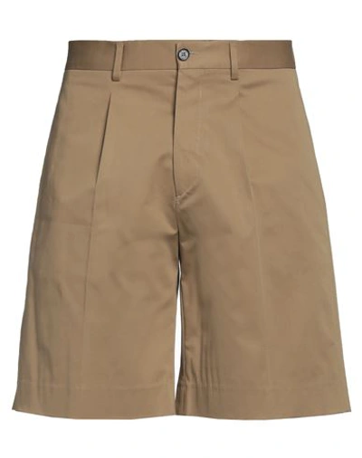 Shop Be Able Man Shorts & Bermuda Shorts Khaki Size 34 Cotton, Elastane In Beige