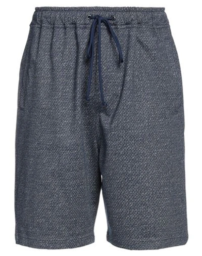 Shop Berna Man Shorts & Bermuda Shorts Navy Blue Size 34 Cotton, Polyamide, Elastane