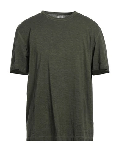 Shop Tela Genova Man T-shirt Dark Green Size Xxl Cotton