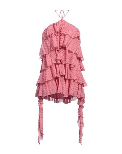 Shop Blumarine Woman Mini Dress Pink Size 6 Silk, Polyamide