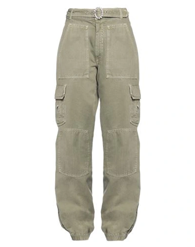 Alessandra Rich Woman Pants Military Green Size 29 Cotton In Green