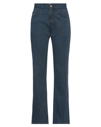 Shop Missoni Woman Pants Midnight Blue Size 34w-34l Cotton