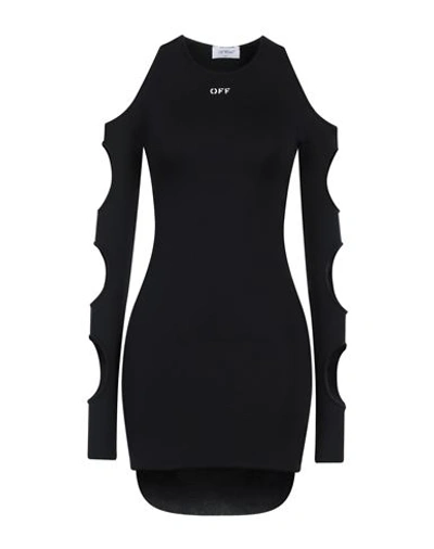 Shop Off-white Woman Mini Dress Black Size 6 Polyamide, Elastane