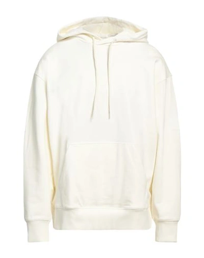 Shop Y-3 Man Sweatshirt Ivory Size L Organic Cotton, Elastane In White