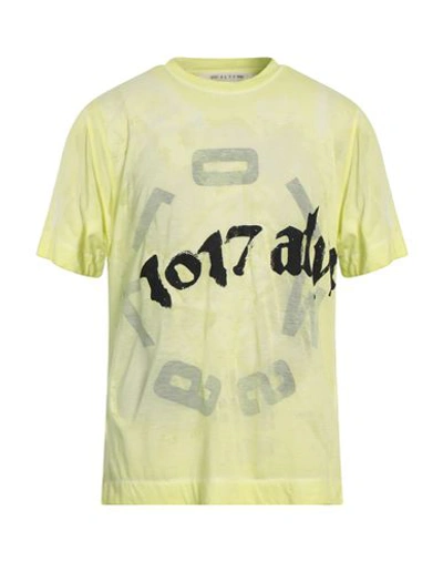 Shop Alyx 1017  9sm Man T-shirt Yellow Size L Cotton, Polyester