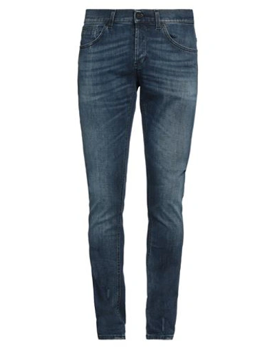 Shop Dondup Man Jeans Blue Size 33 Cotton, Elastomultiester, Elastane