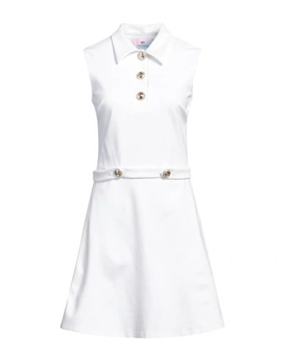 Shop Chiara Ferragni Woman Mini Dress White Size 4 Viscose, Polyamide, Elastane