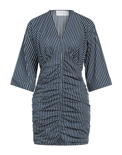 Shop Collectors Club Woman Mini Dress Navy Blue Size 6 Cotton, Elastane