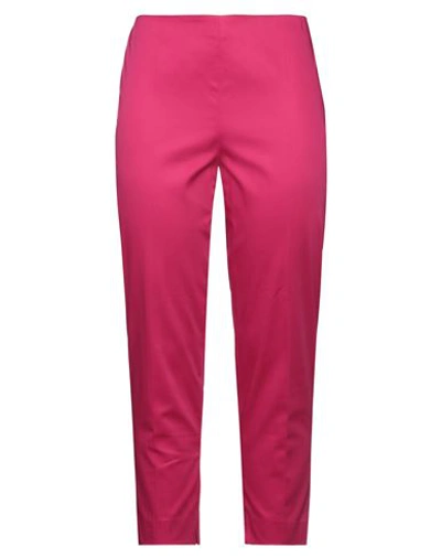 Shop Clips Woman Pants Fuchsia Size Xl Cotton, Elastane In Pink