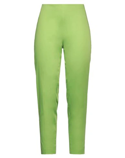Shop Clips Woman Pants Acid Green Size Xl Cotton, Elastane