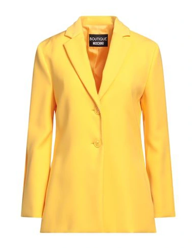 Shop Boutique Moschino Woman Blazer Orange Size 10 Polyester
