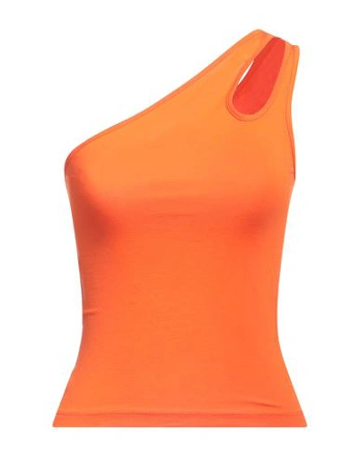 Shop Jjxx By Jack & Jones Woman Top Orange Size L Lyocell, Cotton, Elastane