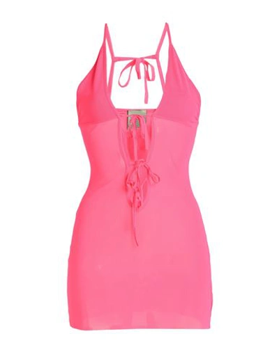 Shop Not After Ten Woman Slip Dress Fuchsia Size M Polyamide, Elastane In Pink