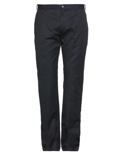 Shop Dunhill Man Pants Navy Blue Size 38 Cotton